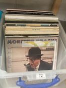 A box of mixed LPs including classical, jazz and pop