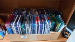 A box full of blank DVDs, cases etc
