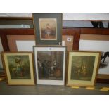 Four framed and glazed Cries of London prints, COLLECT ONLY.