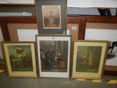 Four framed and glazed Cries of London prints, COLLECT ONLY.