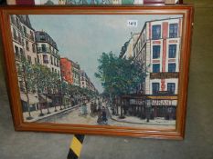A framed and glazed street scene, COLLECT ONLY.