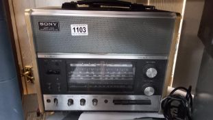 A Sony CRF-150 FM solid state radio