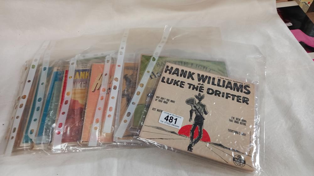 9 x Mixed Hank Williams 45's
