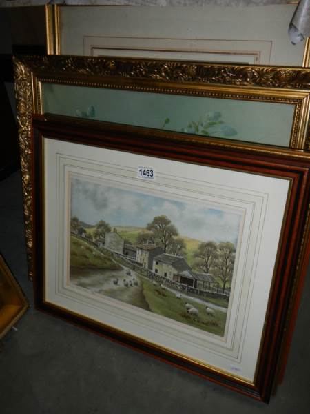 Five good furnishing watercolours and prints, COLLECT ONLY. - Image 7 of 7
