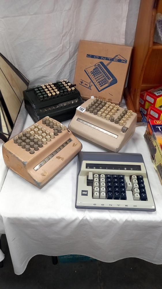 2 vintage Bell Punch plus model 509/s 509/fs and a cante De calculator adding machines COLLECT ONLY