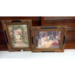 2 decorative antique style frames with prints by Blacklock 1918 COLLECT ONLY