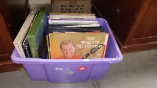 A box of LP records COLLECT ONLY