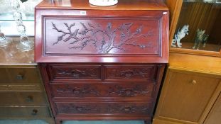 A mahogany bureau COLLECT ONLY