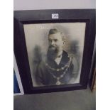 An oak framed and glazed Victorian photograph of a gentleman, COLLECT ONLY.