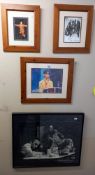 2 framed and glazed signed photos of Prince, signed photo of Body Count and one other COLLECT ONLY