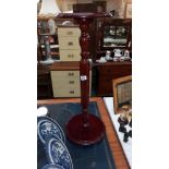 A dark wood stained torchiere/plant stand height 76cm COLLECT ONLY