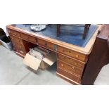 A double pedestal partners desk, COLLECT ONLY.