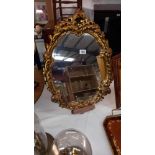 An ormalu gilt framed mirror COLLECT ONLY