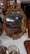 An ormalu gilt framed mirror COLLECT ONLY