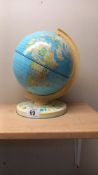 A Chad Valley vintage tin plate globe