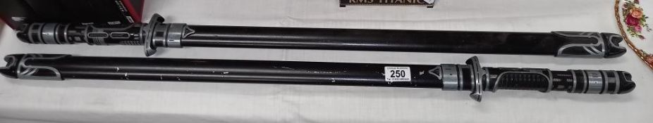 2 decorative ornamental Japanese style swords COLLECT ONLY