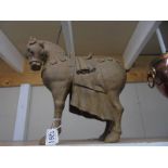 A ceramic model of a Chinese Tang horse, a/f (repair to leg). COLLECT ONLY.