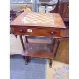 A games table with chess board top COLLECT ONLY.