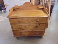 A pine two over two chest of drawers, COLLECT ONLY.