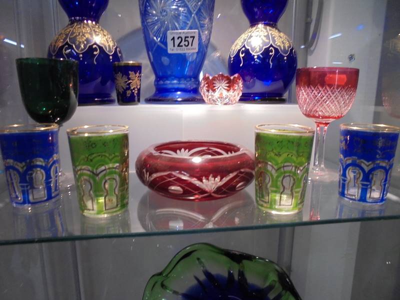 Twelve pieces of coloured glass. - Image 3 of 3