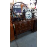 An Edwardian mirror back dressing table COLLECT ONLY