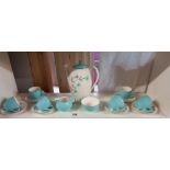 A 15 piece British anchor 'Cornflower' coffee set