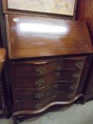 A mahogany bureau, COLLECT ONLY.