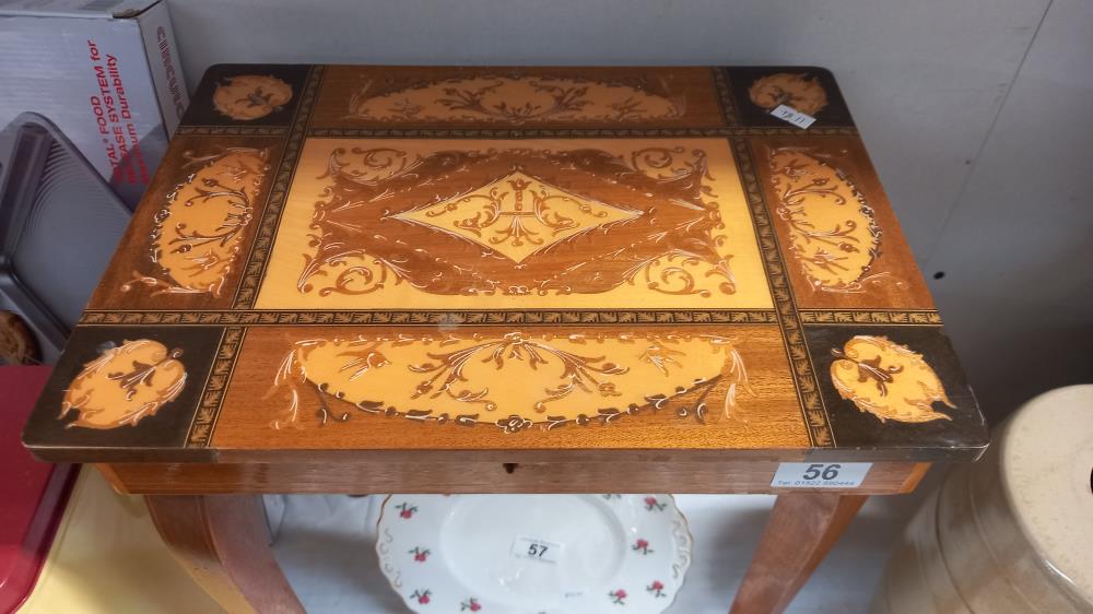 An Italian inlaid musical side table COLLECT ONLY - Image 2 of 3