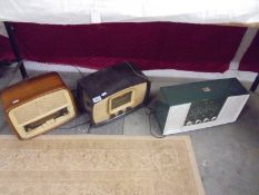 Three vintage radio's. COLLECT ONLY.