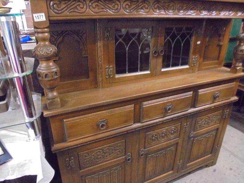 A good carved oak buffet sideboard, COLLECT ONLY.