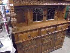 A good carved oak buffet sideboard, COLLECT ONLY.