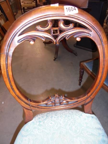 A pair of Victorian bedroom chairs, COLLECT ONLY. - Image 3 of 3