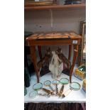 An Italian inlaid sewing table 45.5cm x 35.5cm x height 50.5cm COLLECT ONLY