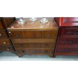 A 1950's oak bedroom chest of drawers, COLLECT ONLY