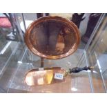 A circa 1867-1880 Henry Loveridge & Co., copper crumb scoop and tray.