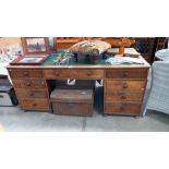 An old double pedestal partners desk, COLLECT ONLY