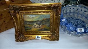 An ormalu gilt framed print