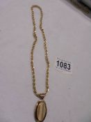 A 9ct gold necklace, 10 grams.
