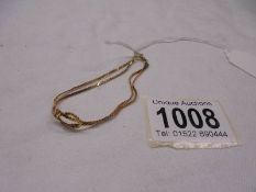 A 9ct gold bracelet, 2.2 grams.