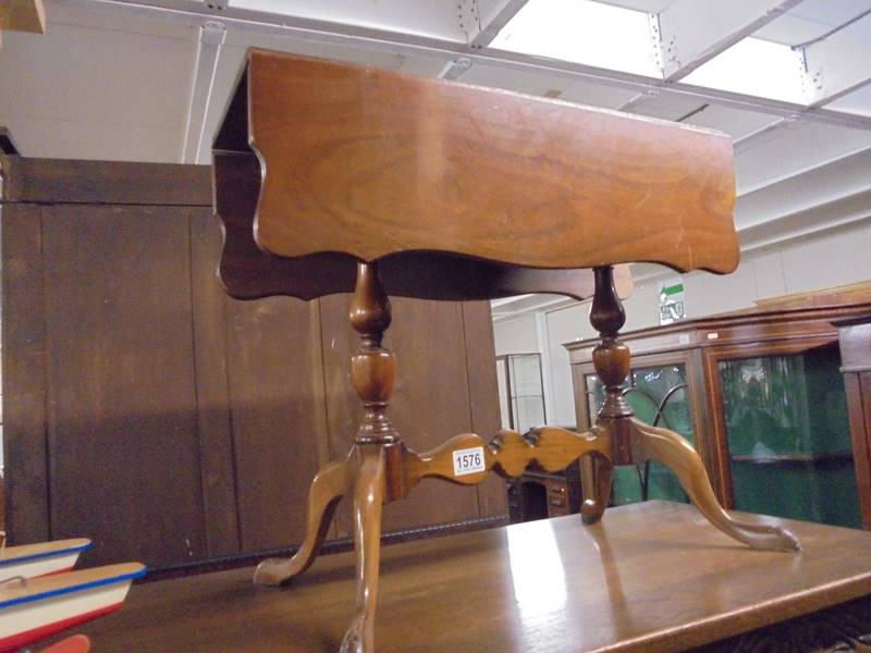 A small mahogany drop side table, COLLECT ONLY.