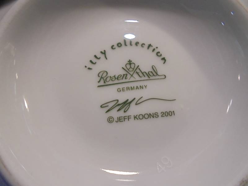 A set of six Jeff Koons Illy collection Rosenthal coffee cups and saucers (one saucer a/f). - Image 2 of 2