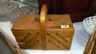 A vintage sewing box and contents COLLECT ONLY