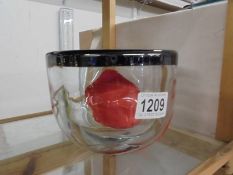 A heavy Svaga studio glass vase.