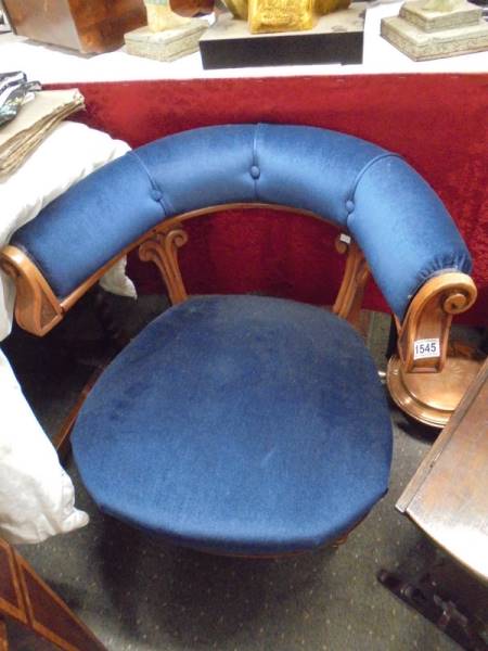 A mahogany tub chair, COLLECT ONLY.