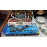 A boxed Hasegawa Boeing B-47E Strato jet US Airforce jet bomber 1.72 scale and a Revelle 04608 1.