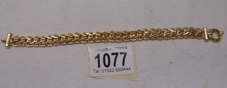 A 9ct gold bracelet, 13.6 grams.