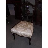 A good Victorian mahogany bedroom chair, COLLECT ONLY.