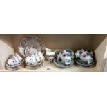 Chinese rose pattern and Paragon tea sets