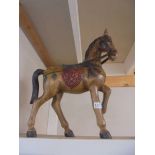 A carved wood Chinese 'Tang' horse. COLLECT ONLY.