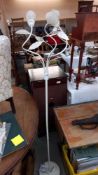 A retro wrought iron standard lamp COLLECT ONLY